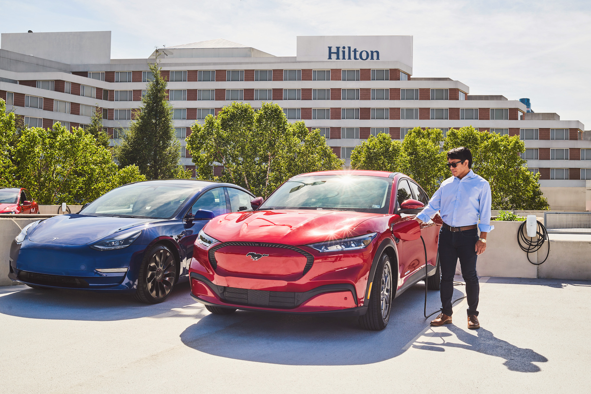 Hilton Creates Largest Overnight Electric Vehicle Charging Network