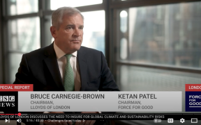 Bruce Carnegie-Brown in frame from the ESG News - force for food recording