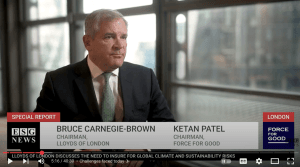 Bruce Carnegie-Brown in frame from the ESG News - force for food recording