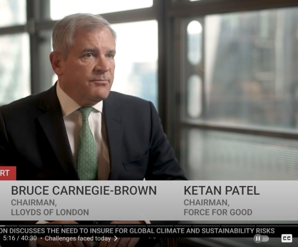 Bruce Carnegie-Brown in frame from the ESG News - force for food recording