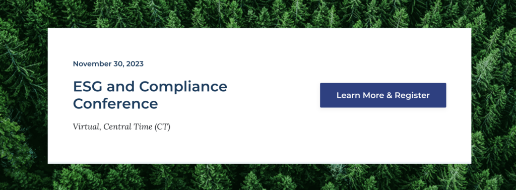 ESG and Compliance Conference