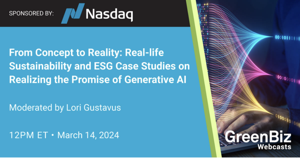From Concept to Reality: Real-life sustainability and ESG case studies on realizing the promise of generative AI