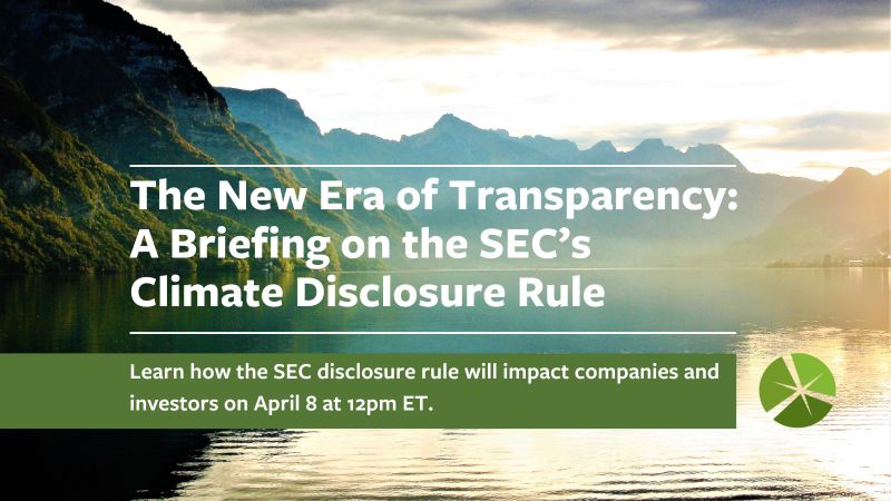 The New Era of Transparency: A Briefing on the SEC’s Climate Disclosure Rule