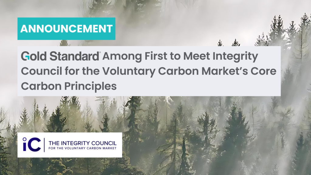 Gold Standard Among First to Meet Integrity Council for the Voluntary Carbon Market’s Core Carbon Principles