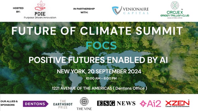 PDIE Group and Venionaire Capital Announce 'The Future of Climate Summit VOL II,' Focusing on AI-Enabled Positive Futures and Climate Solutions