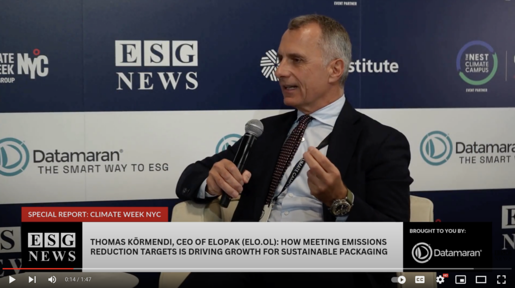 Thomas Körmendi of Elopak ELO.OL Matt Bird ESG News Sustainable Packaging