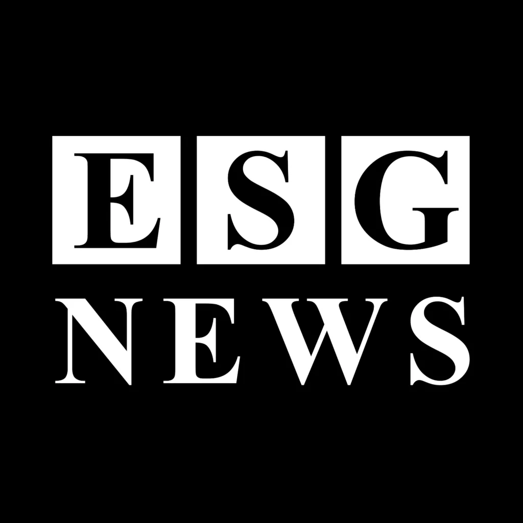 ESG News primary logo with back and white test