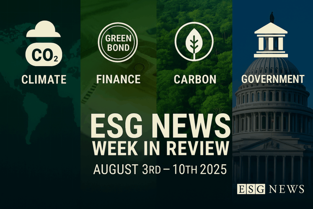 Revisão da semana de notícias ESG: 03 de agosto - 10 de agosto