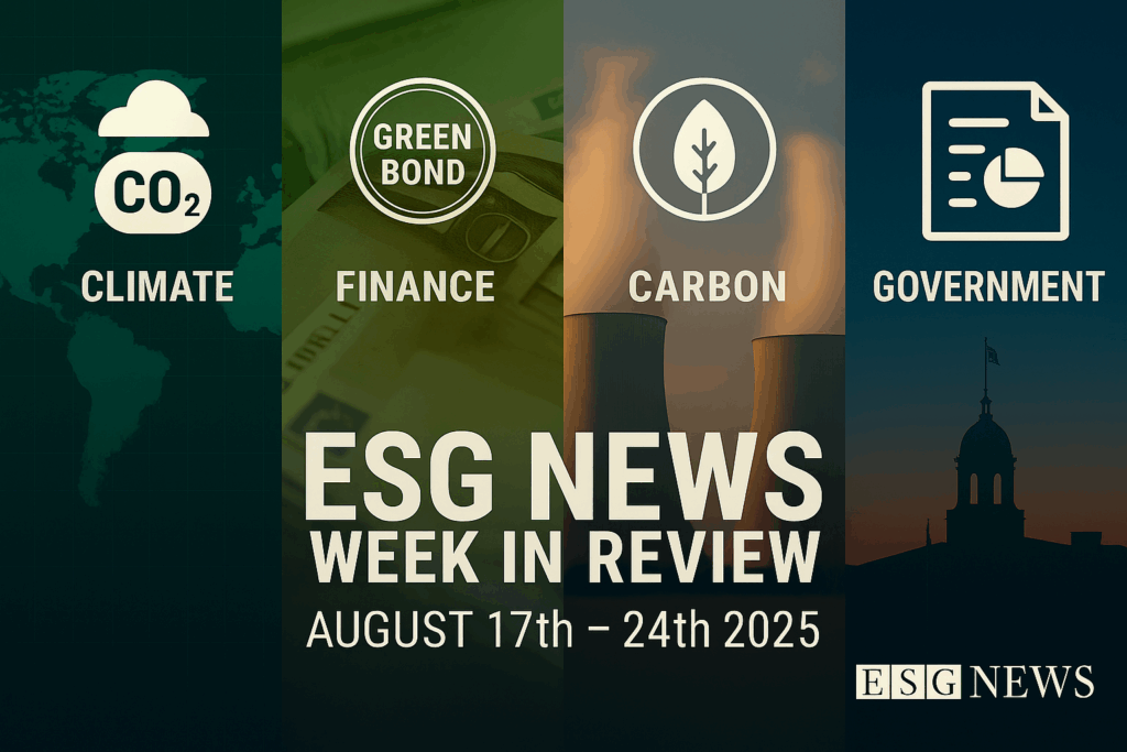 Revisão da semana de notícias ESG: 17 de agosto - 24 de agosto