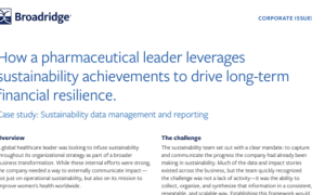 Image of Sustainability Reporting Case Study by Novisto and Broadridge