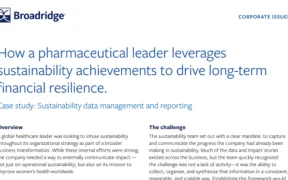 Image of Sustainability Reporting Case Study by Novisto and Broadridge