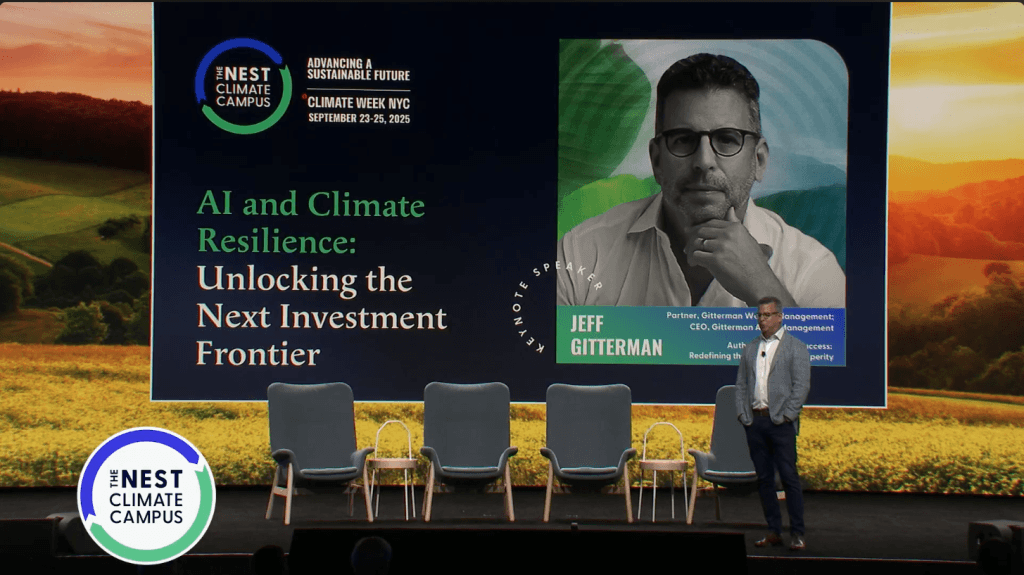 Jeff Gitterman Speaks About AI and Climate Resilience Investment at Nest Climate Campus, Climate Week 2025