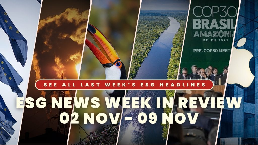 ESG News WEEK IN REVIeW - 02 Oct - 09 NOV