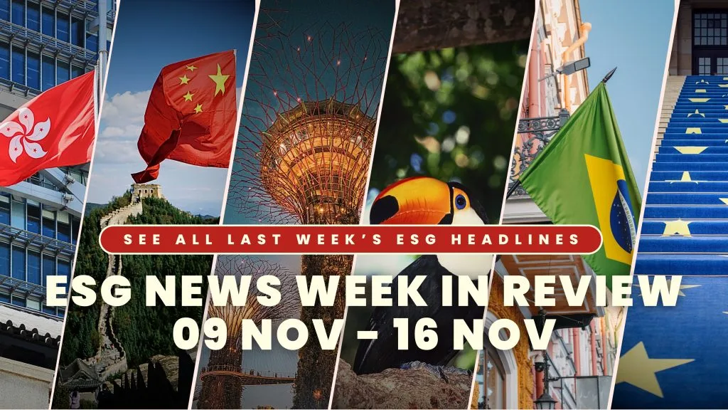 ESG News WEEK IN REVIEW 09 NOV - 16 NOV