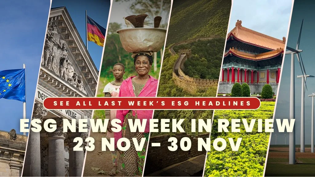 ESG News Week In Review: 23 November - 30 November