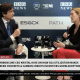 ESG News host Matt Bird with Carboncure CEO Kristal Kaye in studio at Climate Week NYC