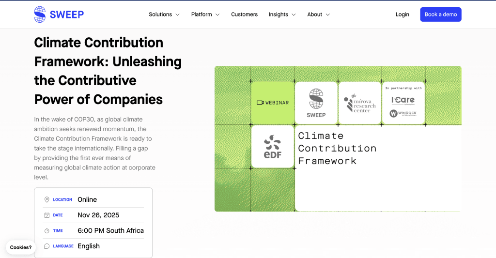 Mirova Research Center, Sweep Launch New Climate Contribution Framework to Measure Corporate Net Zero Impact