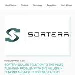 Sortera Raises $45 Million to Scale AI Driven Aluminum Upcycling