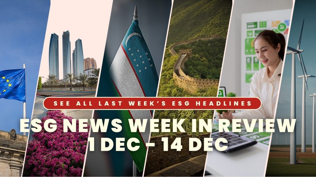 ESG News WEEK IN REVIeW 1 DEC - 14 DEC