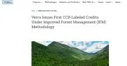 Verra Issues First CCP Labeled Forest Carbon Credits Under Updated IFM Methodology