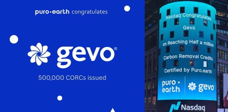 Gevo Issues 500,000 Permanent Carbon Removal Credits from North Dakota CCS Facility