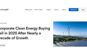 BloombergNEF Report Shows Corporate Clean Energy Buying Declined in 2025