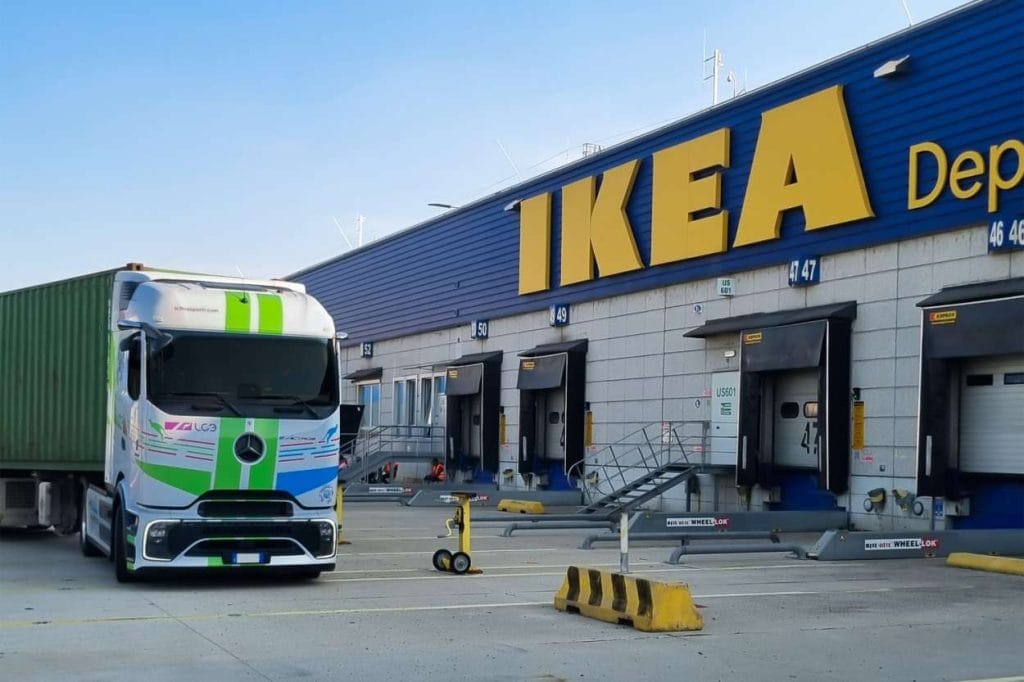 IKEA Launches Fully Electric Heavy Truck Logistics Project In Italy To Cut Freight Emissions