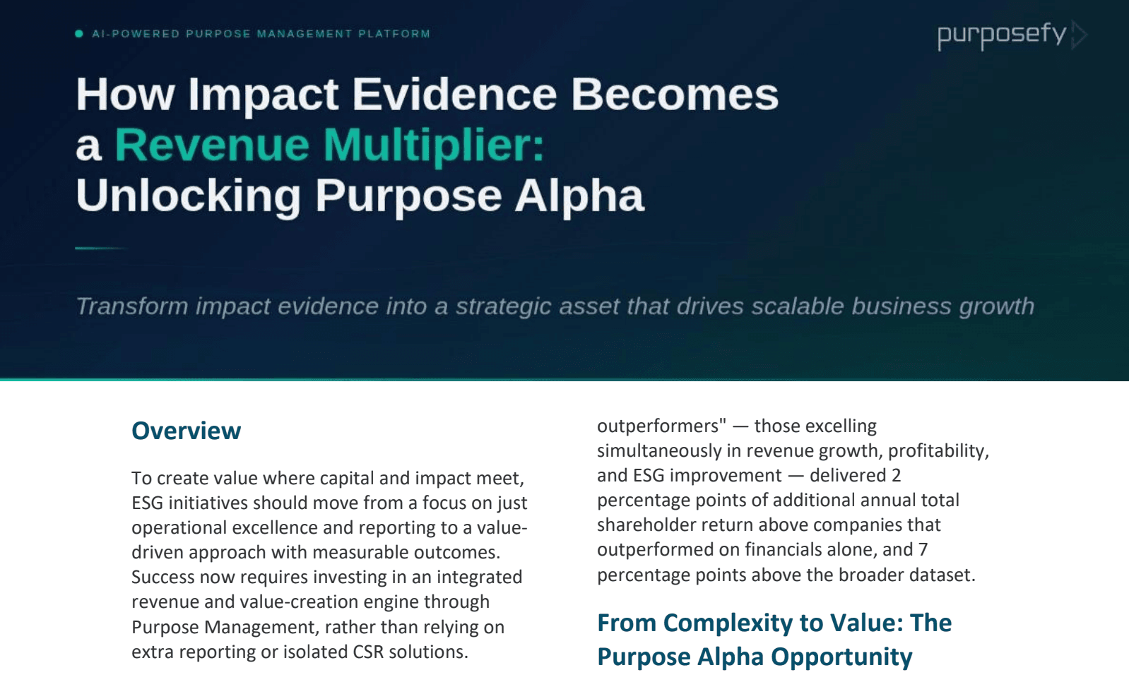 How Verified Impact Evidence Wins Revenue and Capital - Purposefy