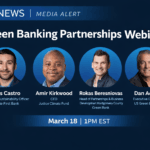 Green Banking Partnerships Webinar hosted by Climate First Bank featuring Chris Castro, Amir Kirkwood, Rokas Beresniovas, and Dan Adler on March 18 at 1 PM EST