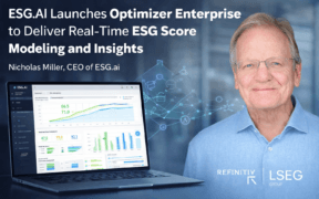 Nicholas Miller CEO of ESG.AI with Optimizer Enterprise platform delivering real-time ESG score modeling and insights