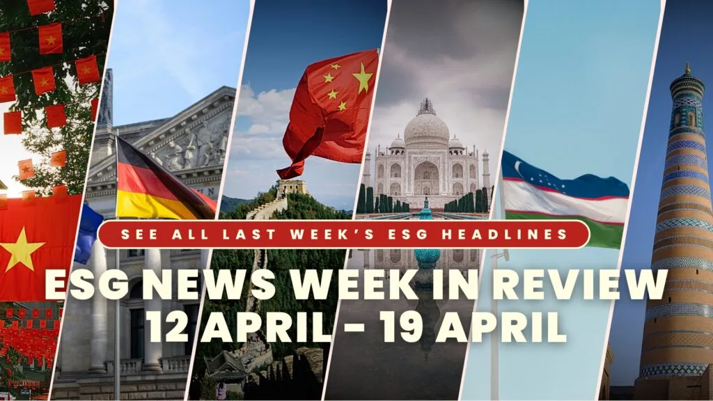 ESG News Week In Review: 12 April - 19 April