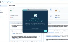 live screenshot of Novata Regulatory Navigator interface