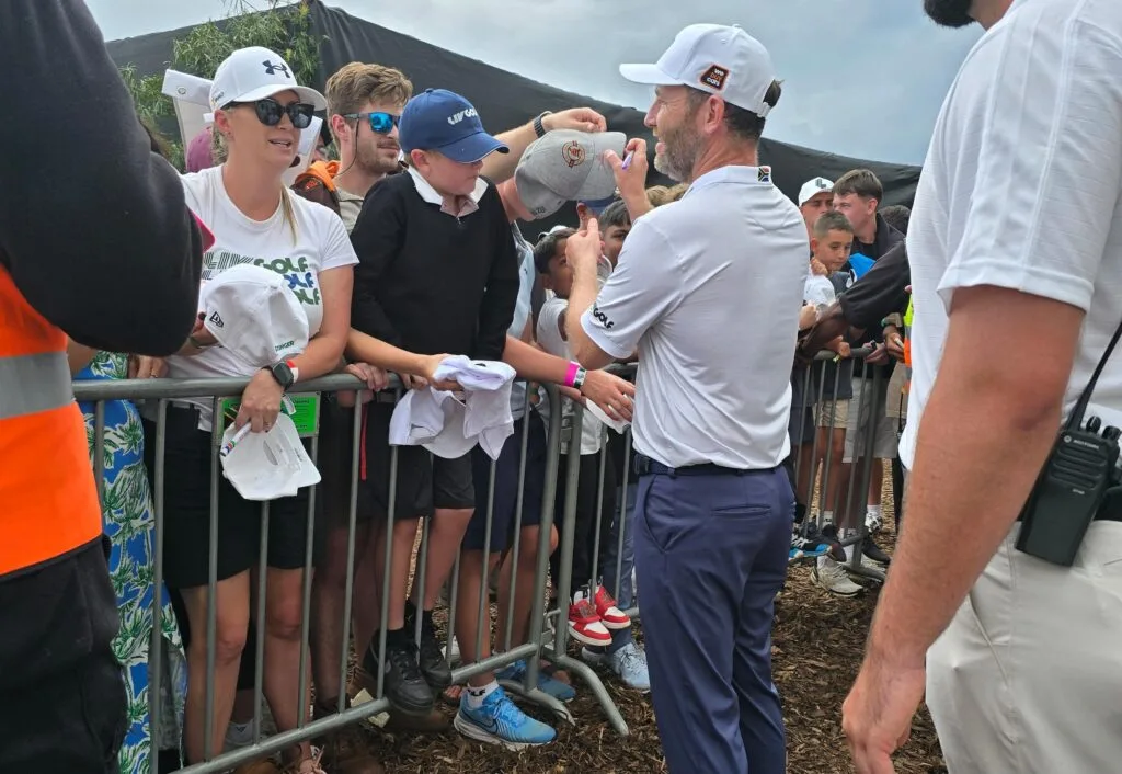 Branden Grace signing autographs at LIV Golf South Africa