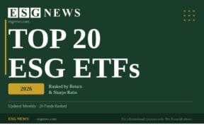 ESG News ranked top 20 ESG ETFs